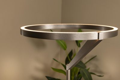 Lucide APPLAUSE - Floor lamp - Ø 33 cm - LED Dim. - CCT - 2700K/4000K - Grey iron - Premium